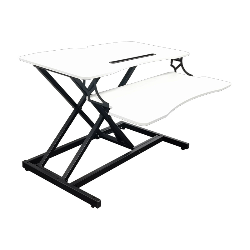 RXD1-2 Med tastatur Skuff Monitor Riser Chipboard Desktop Pneumatisk Høydejusterbare Stående Skrivebordskonverterere